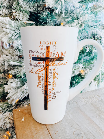 Mug Cross Light of the World John 8:12